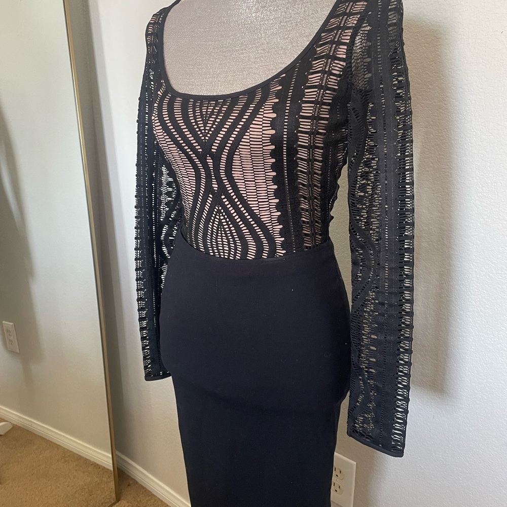 Chic Black Lace Long Sleeve top